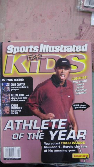 January 2001 Tiger Woods Golf Sports Illustrated For Kids No Label