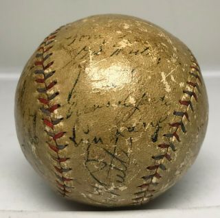 BABE RUTH Lou Gehrig Signed 1930 Yankees Team Baseball 21 AUTO ' s PSA/DNA LOA HOF 6