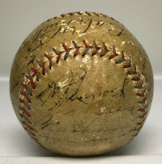 BABE RUTH Lou Gehrig Signed 1930 Yankees Team Baseball 21 AUTO ' s PSA/DNA LOA HOF 7