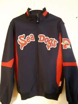 Portland Sea Dogs Jersey Jacket Milb Team Issued Game Worn Boston Red Sox Aa