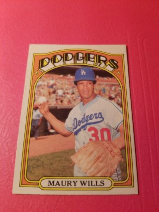 1972 Opc Baseball Set Break 437 Maury Wills La Dodgers Exmt
