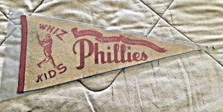 Philadelphia Phillies 1950 Felt Pennant Rare Whiz Kids National League Champ