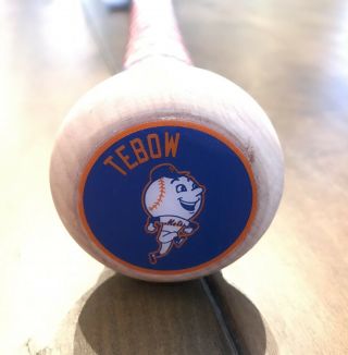 Tim Tebow GAME 2018 DINGGER BAT autograph SIGNED Mets Gators TEBOW 8