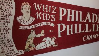 1950 Philadelphia Phillies Championship Pennant Whiz Kids 11