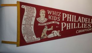 1950 Philadelphia Phillies Championship Pennant Whiz Kids 2