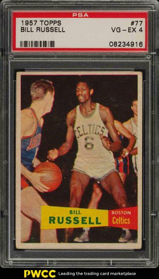 1957 Topps Basketball Bill Russell Sp Rookie Rc 77 Psa 4 Vgex (pwcc)