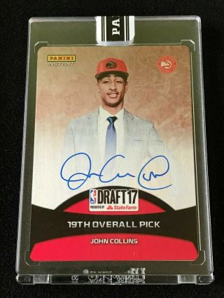 John Collins 2017 - 18 Panini Metal Rps Next Day Rc Rookie On Card Auto /25