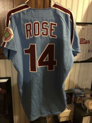 Phillies Game Used/ Worn 1983 Pete Rose Playoff Jersey