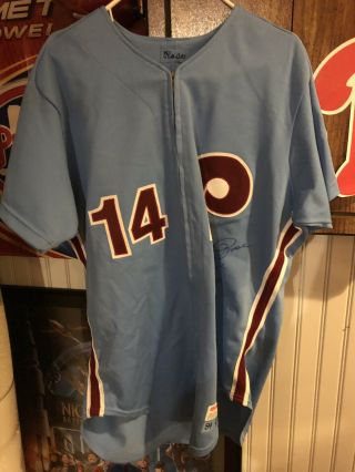Phillies Game Used/ Worn 1983 Pete Rose Playoff Jersey 3