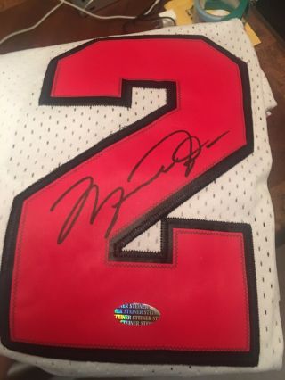 Michael Jordan MJ Autographed Chicago Bulls Signed Jersey Auto Steiner Hologram 4