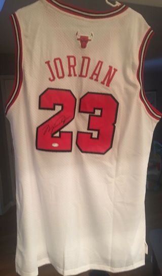 Michael Jordan MJ Autographed Chicago Bulls Signed Jersey Auto Steiner Hologram 5