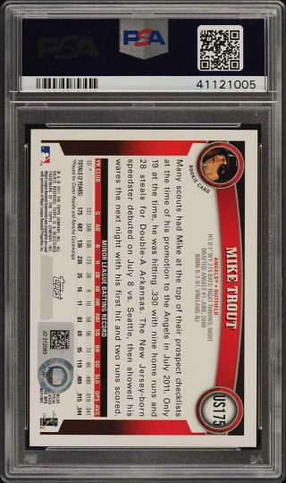 2011 Topps Update Mike Trout ROOKIE RC PSA/DNA 10 AUTO US175 PSA 10 GEM (PWCC) 2