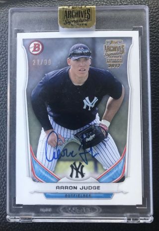 2017 Topps Archives Signature Series Aaron Judge Auto 21/99 Ny Yankees Autograph
