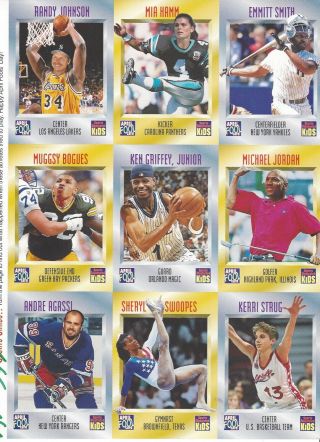Sports Illustrated Trading Cards - 26 Sheets Of 9 Each.  Total 234 Cards - Ex - Mt