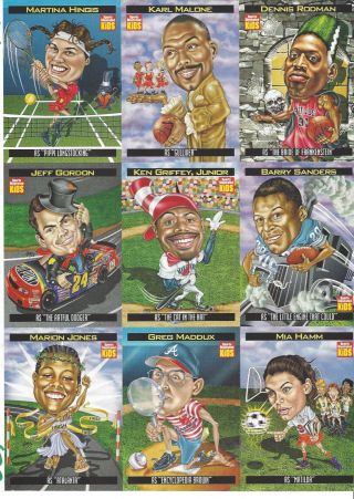 SPORTS ILLUSTRATED TRADING CARDS - 26 SHEETS OF 9 EACH.  TOTAL 234 CARDS - EX - MT 2