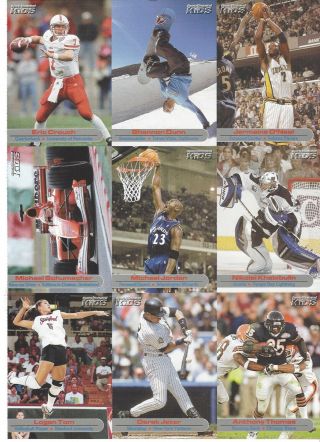 SPORTS ILLUSTRATED TRADING CARDS - 26 SHEETS OF 9 EACH.  TOTAL 234 CARDS - EX - MT 4