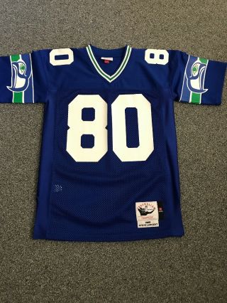 Authentic Mitchell And Ness Seattle Seahawks Steve Largent Jersey