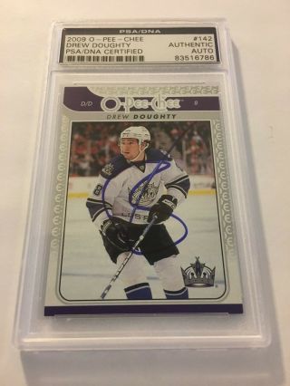Drew Doughty Signed 2009 O - Pee - Chee Card Psa Encapsulated & Authenticated