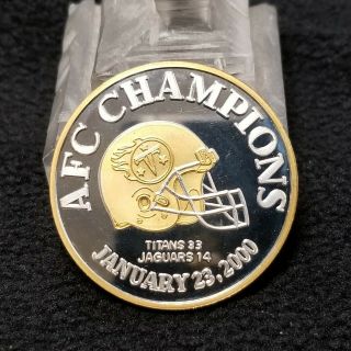 2000 Tennessee Titans Afc Champions Limited Edition 1 Oz Pure Silver Medal