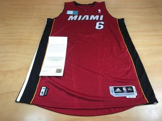 Adidas Revolution 30 Nba Miami Lebron James 6 Basketball Jersey Autographed
