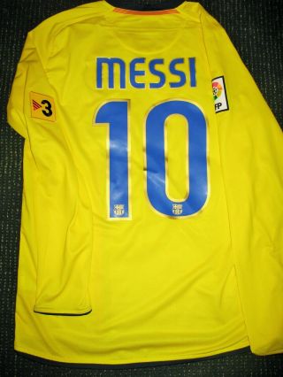 Authentic Messi Barcelona 2008 2009 Jersey Shirt Camiseta Maglia Argentina M Ls