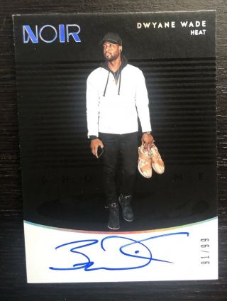 91/99 Dwyane Wade 2018 - 19 Noir Autograph Auto Showtime Carrying Sneakers Heat