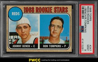 1968 Topps Johnny Bench Rookie Rc 247 Psa 9 (pwcc)