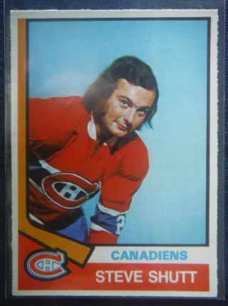 1974 - 75 O - Pee - Chee Rookie Steve Shutt Rc Montreal Card 316 Sharp 1975 Opc