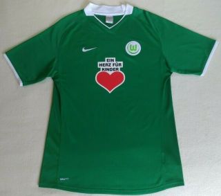 Vfl Wolfsburg 2008/2009 Home Football Jersey Nike Soccer Shirt Trikot Size L Top