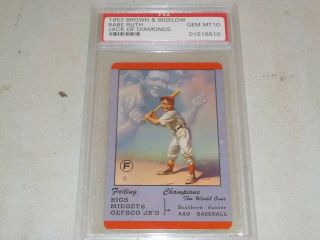 1953 Brown And Bigelow Babe Ruth Jack Of Diamonds Psa 10 Gem A47