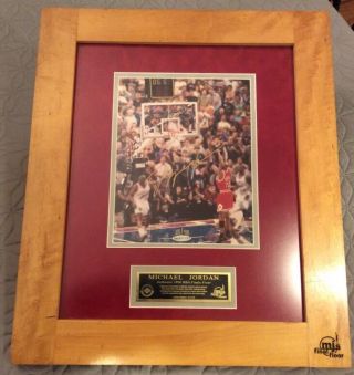Michael Jordan Signed Autographed Uda 1998 Finals Floor Framed From Floor