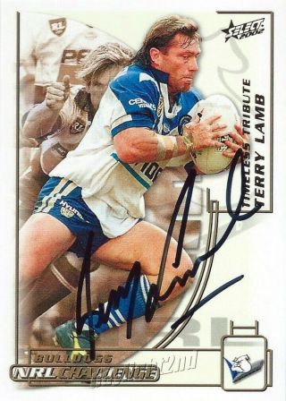 ✺signed✺ 2002 Canterbury Bulldogs Nrl Card Terry Lamb