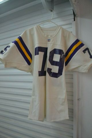 Circa 1983 Minnesota Vikings Doug Martin Game Worn Jersey Reused
