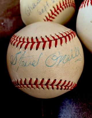 Steve O’neil Died 1962 Former Star Coach Signed Autographed Baseball Tigers