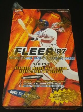 1997 Fleer Baseball Series 2 Hobby Box David Ortiz Rookie Rc Tiffany Psa 10 Bgs