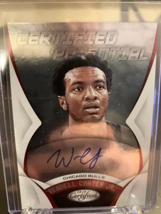 2018 - 19 Panini Certified Potential Autographs 7 Wendell Carter Jr.  Auto Rookie