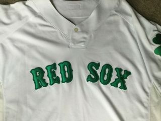 Boston Red Sox Game worn/used St Patrick ' s Day jersey 68 KOTTARAS 3