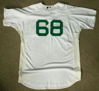 Boston Red Sox Game worn/used St Patrick ' s Day jersey 68 KOTTARAS 6