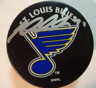 Autographed Jaroslav Halak Signed St.  Louis Blues Hockey Puck