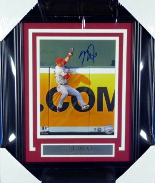 Mike Trout Autographed Signed Framed 8x10 Photo Los Angeles Angels Mlb 146643