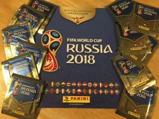 Russia 2018 Panini Empty Album And 10 Packs Of Stickers
