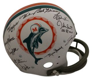 1972 Miami Dolphins Autographed/signed Tk Helmet 26 Sigs Scott Csonka Jsa 23791