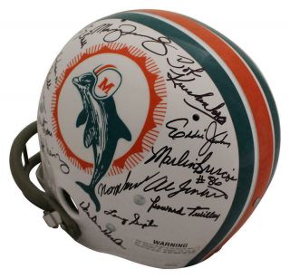 1972 Miami Dolphins Autographed/Signed TK Helmet 26 Sigs Scott Csonka JSA 23791 3