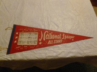 1965 Mlb National League All Star Picture Pennant Not Many Of These Seen