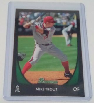 2011 Bowman Draft Mike Trout 101 Rookie Card Rc Angels -