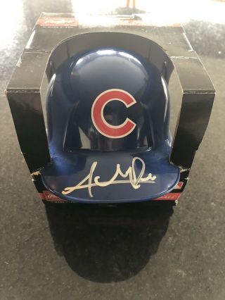 Addison Russell Signed Chicago Cubs Riddell Mini Batting Helmet - Dave And Adams