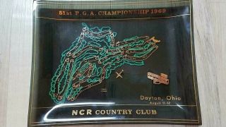 1969 51st Pga Championship Plate / Ashtray From Ncr Country Club In Dayton Ohio