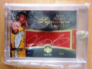 Kevin Durant Rookie Ud Sweet Shot 2007 - 08 Signature Shots White Auto Version 2/5