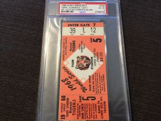 Psa 4 1968 World Series Ticket Detroit Tigers St Louis Cardinals Mickey Lolich