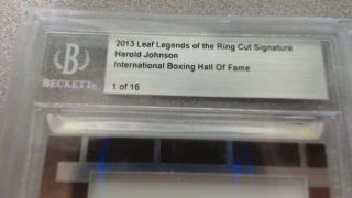 HAROLD JOHNSON Autographed 2013 Leaf Legends of the Ring CUT SIGNATURE 3